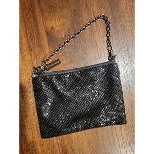 WHITING & DAVIS Chainmail Purse Mini Bag Black